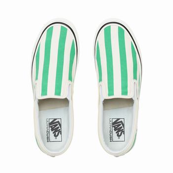 Damske Tenisky Vans Anaheim Factory Classic Slip-On 98 DX Biele/Tyrkysové/Pruhované VA15ZXSNR